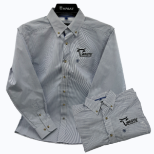 Ariat Shirt – Men’s Dayne Mini Stripe True Blue