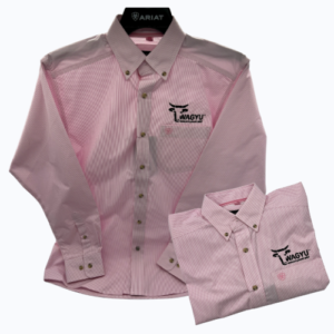 Ariat Shirt – Men’s Dayne Mini Stripe Crimson Pink