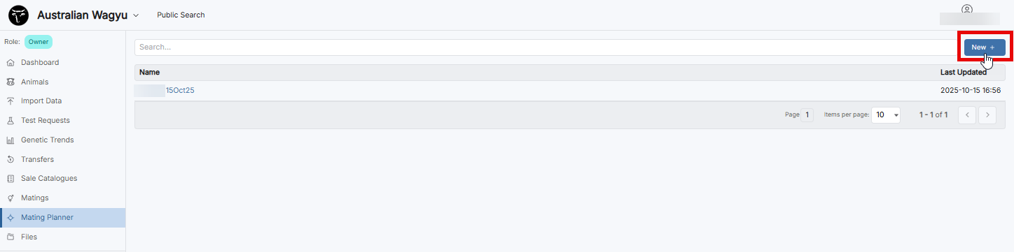 Creating Mating Plan