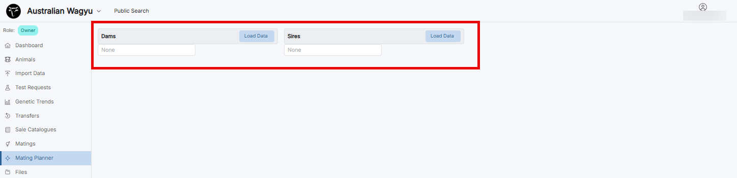 Mating Planner Sires And Dams