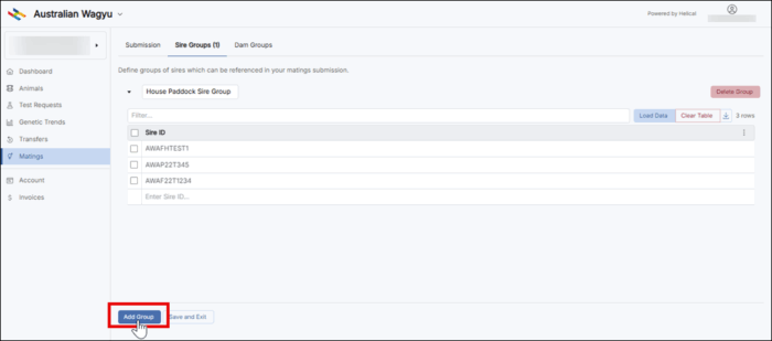 Adding Multi Sire Groups