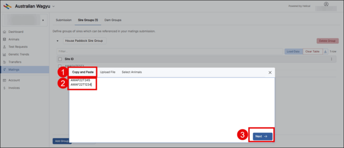 Copy And Paste Sire List