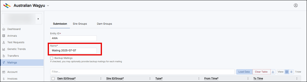 Naming Multi Matings