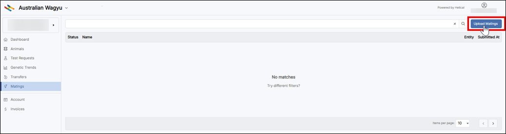 Upload Matings