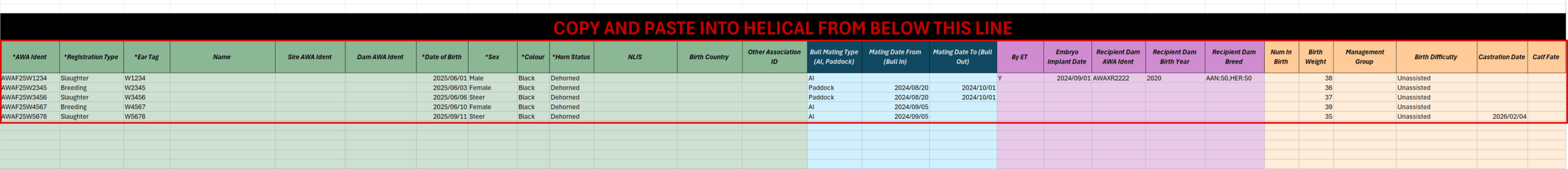 registration from from website