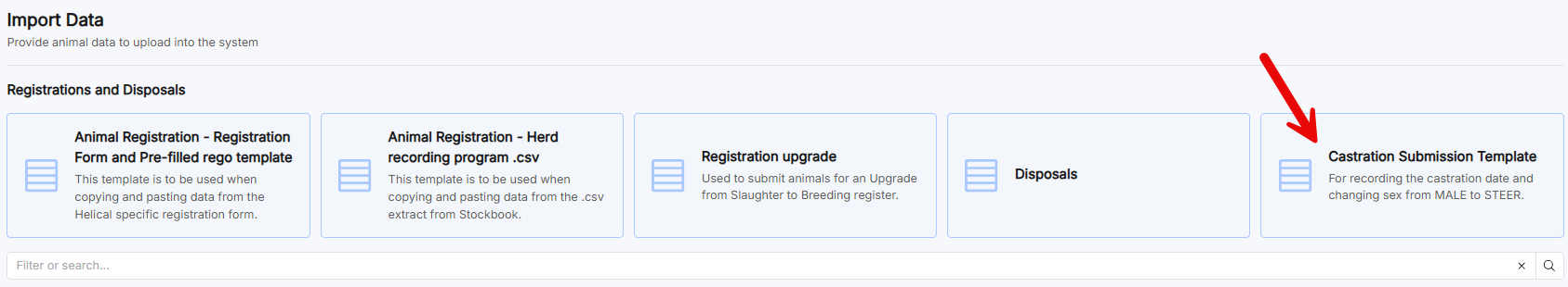 Castration submission template