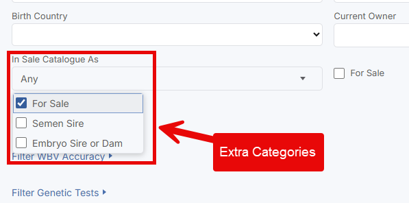Sale Catalogues Extra Categories