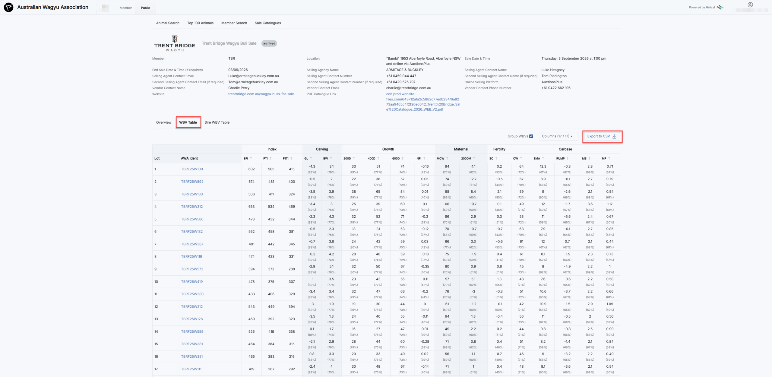 Catalogue WBV download