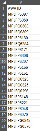 Creating An Animal Id List