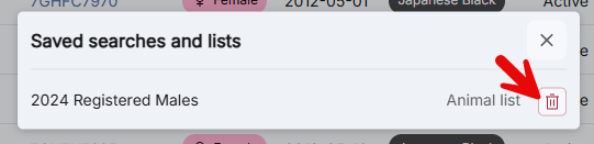 Remove The Saved List